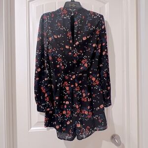 Endless Rose Floral Boho Women’s Long Sleeves Multicolor Romper Size Small